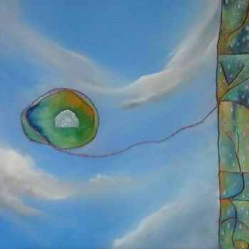 Pittura intitolato "dans l'arbre de plu…" da Pascal Stutz, Opera d'arte originale, Olio Montato su Telaio per barella in leg…