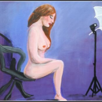 Painting titled "La modèle au studio…" by Pascaly, Original Artwork