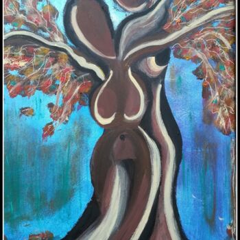 Painting titled "Couple d'Automne." by Pascaly, Original Artwork, Acrylic