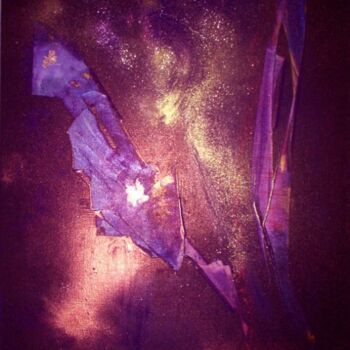Peinture intitulée "Etreinte de nuit." par Pascaly, Œuvre d'art originale, Acrylique