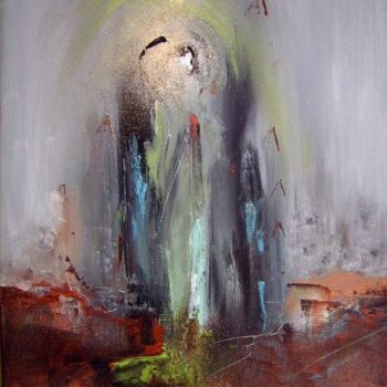 Peinture intitulée "Croque-ciel" par Pascaly, Œuvre d'art originale, Huile