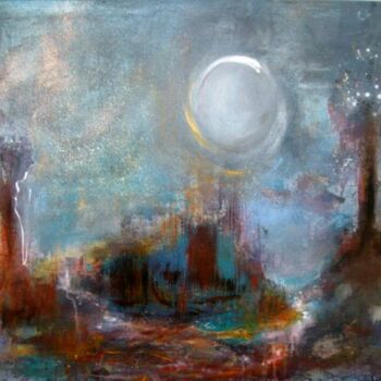 Malerei mit dem Titel "Lumière de Lune." von Pascaly, Original-Kunstwerk