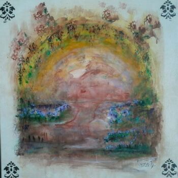 Painting titled "La caverne du dragon" by Pascaly, Original Artwork, Acrylic Mounted on Wood Stretcher frame