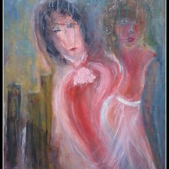 Painting titled "A une passante." by Pascaly, Original Artwork, Acrylic