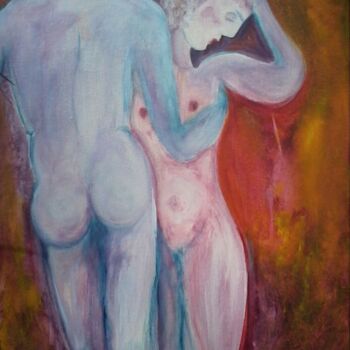 Peinture intitulée "Daphné et Apollon." par Pascaly, Œuvre d'art originale, Acrylique