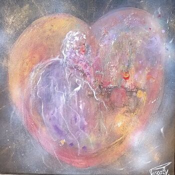 Painting titled "Au coeur des sentim…" by Pascaly, Original Artwork, Acrylic