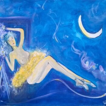 Painting titled "Ballerine d'un soir." by Pascaly, Original Artwork, Acrylic