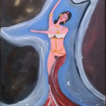 Painting titled "La danseuse aux seq…" by Pascaly, Original Artwork, Acrylic