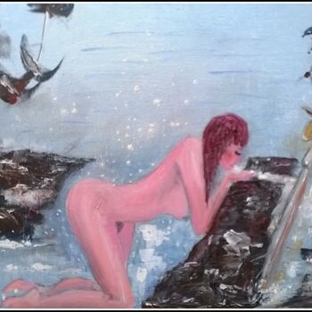 Pintura titulada "La femme à l'épée" por Pascaly, Obra de arte original, Acrílico