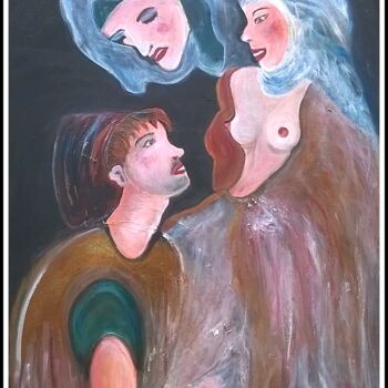 Painting titled "La novice et l'aspi…" by Pascaly, Original Artwork, Acrylic