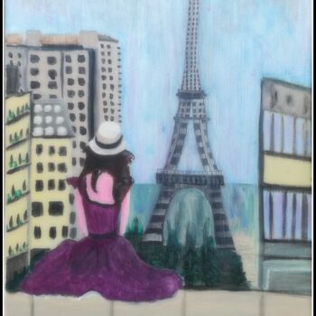 Malerei mit dem Titel "La parisienne." von Pascaly, Original-Kunstwerk, Acryl