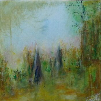 Peinture intitulée "Chemin de Brocélian…" par Pascaly, Œuvre d'art originale, Acrylique