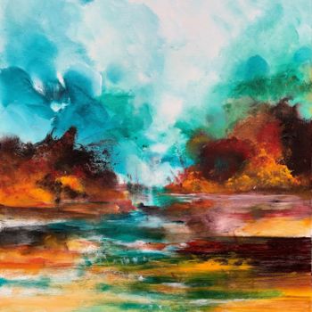 Pintura intitulada "" Somewhere II "" por Mo Tuncay (Paschamo), Obras de arte originais, Acrílico