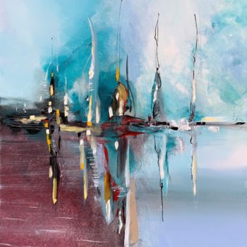Painting titled ""Harbour III "" by Mo Tuncay (Paschamo), Original Artwork, Acrylic