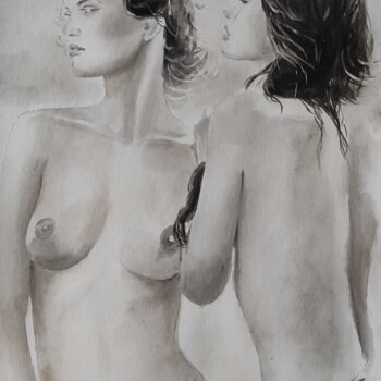 Two girls -Erotic painting