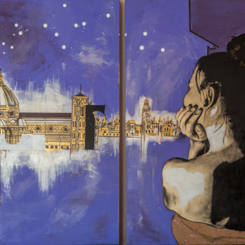 Malarstwo zatytułowany „Crépuscule” autorstwa Pasquale Beaulieu, Oryginalna praca, Akryl