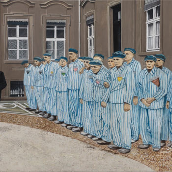 Peinture intitulée "Greeting to Inmates" par Pasquale Pacelli, Œuvre d'art originale, Acrylique