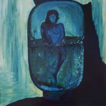 Картина под названием "Casa de luz" - Pasqualino Ruiu (Lino Ruiu), Подлинное произведение искусства, Масло Установлен на кар…