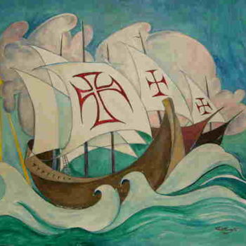 Pintura titulada "Heróis do Mar (Sea…" por Rodolfo Passaporte, Obra de arte original