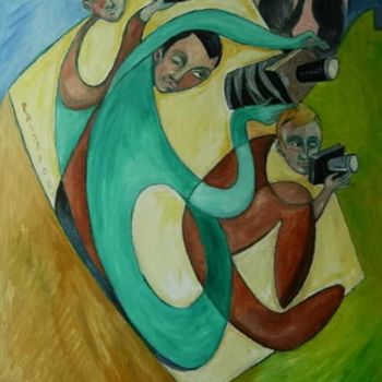 Pintura titulada "O Turista" por Rodolfo Passaporte, Obra de arte original, Oleo