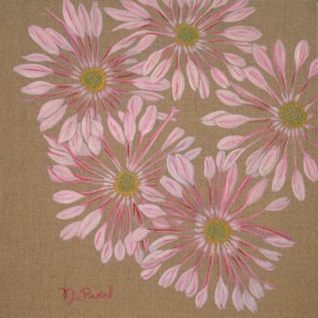 Картина под названием "chrysantheme.jpg" - Pastel Créations, Подлинное произведение искусства