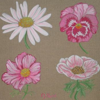 Pittura intitolato "fleurs.jpg" da Pastel Créations, Opera d'arte originale