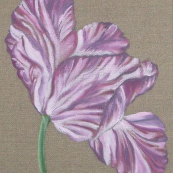 Peinture intitulée "tulipe-bi-color.jpg" par Pastel Créations, Œuvre d'art originale