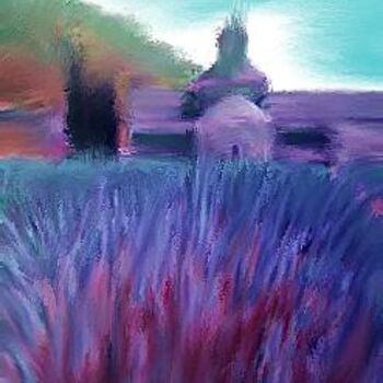 Pintura intitulada "lavendarfd.jpg" por David, Obras de arte originais
