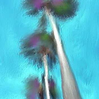 Pintura intitulada "palmtreesggffs.jpg" por David, Obras de arte originais