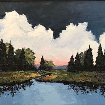 Painting titled "Favorite fishing pl…" by Pam Carlson, Original Artwork, Acrylic