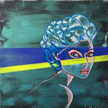 Painting titled "I.A Observation" by Pasthete // Salima Woestyn, Original Artwork, Acrylic