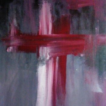 Painting titled "Deep Red" by Bypat, Original Artwork, Acrylic