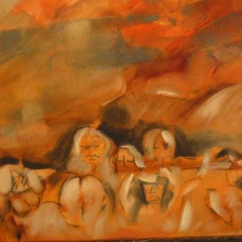 Painting titled "el caos" by Patricia Paats, Original Artwork