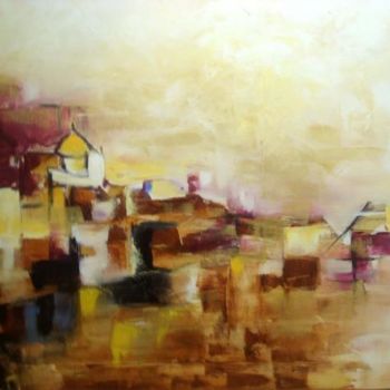 Painting titled "Puerto de mar" by Patricia Paats, Original Artwork