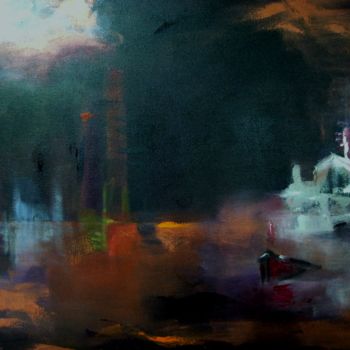 Painting titled "NOCTURNO" by Patricia Paats, Original Artwork