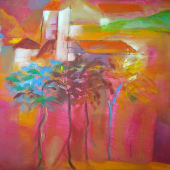 Pintura titulada "VERANO EN ROSAS" por Patricia Paats, Obra de arte original