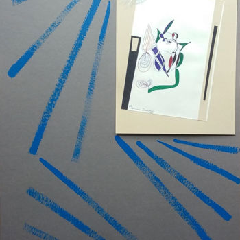 Dessin intitulée "Le tournis du caril…" par Patricia Saccaggi, Œuvre d'art originale, Stylo à bille