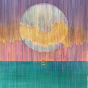 Painting titled "Le soleil se lève t…" by Pati Guyot, Original Artwork, Acrylic
