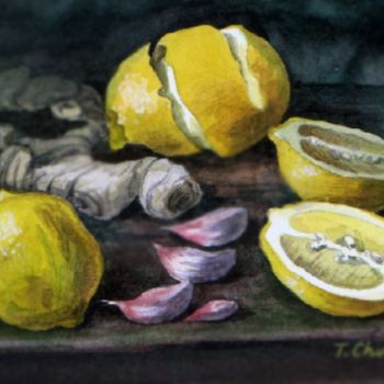 Pintura titulada "Lemons" por Tatiana Kremlev (Chvetsova), Obra de arte original, Oleo