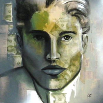 Painting titled "Golden Boy" by Patricia Klimov, Original Artwork