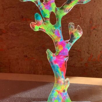 Sculpture titled "CORAIL22" by Patmoli, Original Artwork, Resin