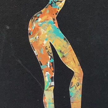 Escultura titulada "DANSEUSE EN S30 ciel" por Patmoli, Obra de arte original, Resina