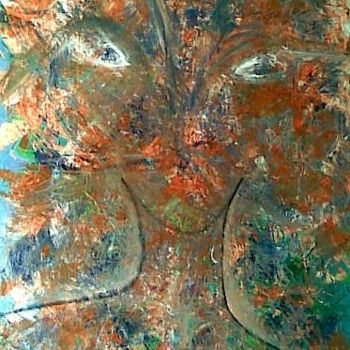 Pittura intitolato "apparition 5 alien" da Patou.B, Opera d'arte originale