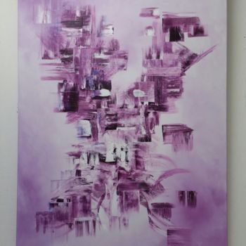 Peinture intitulée "violet prismatique" par Patou.B, Œuvre d'art originale, Huile