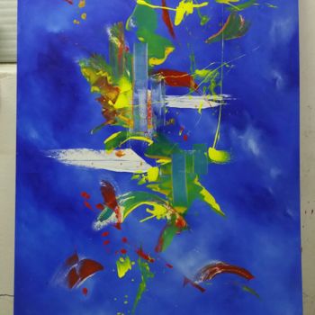 Painting titled "plenitude du crache…" by Patou.B, Original Artwork, Oil