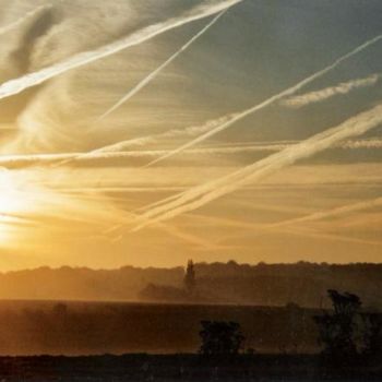 Fotografie getiteld "Painting the Sky" door Pato Van Hecke, Origineel Kunstwerk