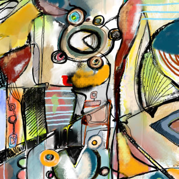 Digitale Kunst getiteld "Abstract 1040" door Patric Mouth, Origineel Kunstwerk, Digitaal Schilderwerk