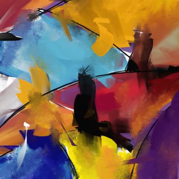Digital Arts titled "Abstract 1412" by Patric Mouth, Original Artwork, Digital Painting