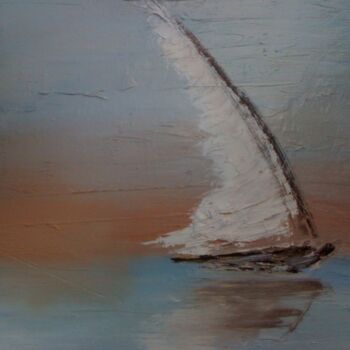 Peinture intitulée "Le voilier" par Patrice Brunet, Œuvre d'art originale