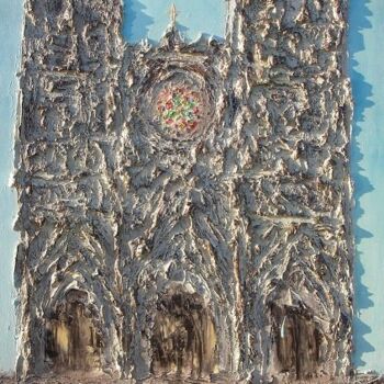 Schilderij getiteld "Cathedrale 2" door Patrice Brunet, Origineel Kunstwerk